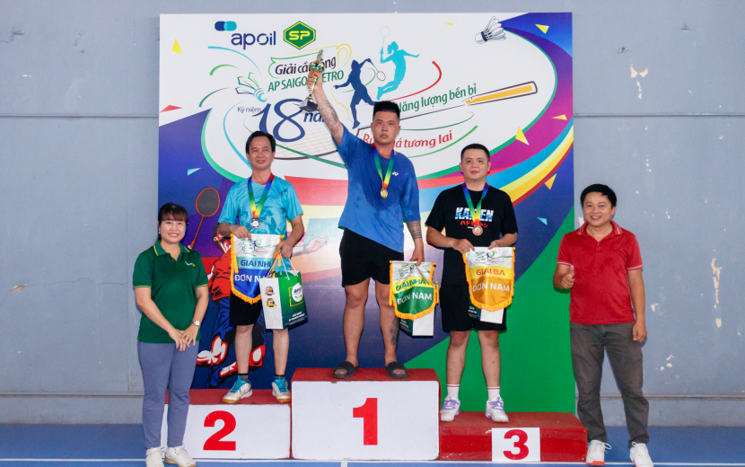 SAIGON PETRO THAM GIA GIẢI CẦU LÔNG AP SAIGON PETRO 