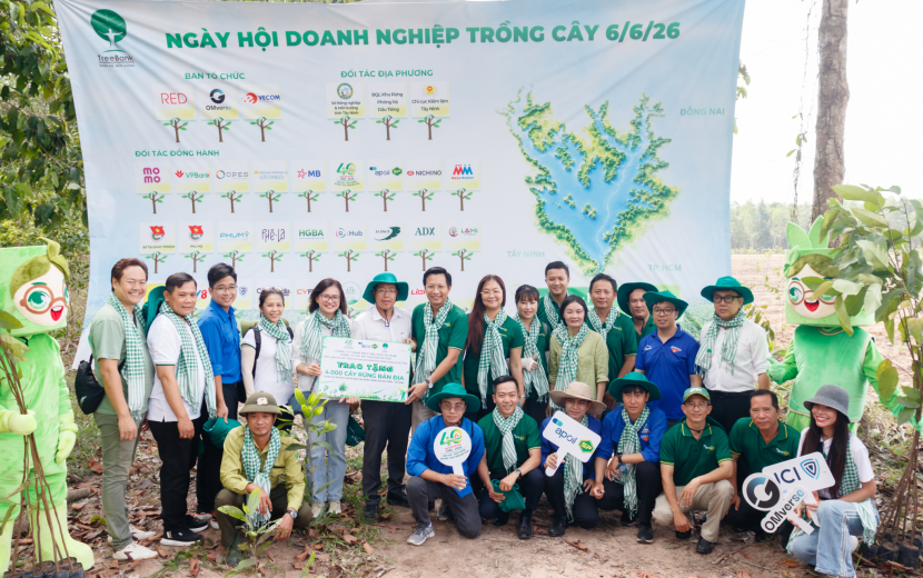 CHI BỘ 6 VÀ ĐOÀN THANH NIÊN SAIGON PETRO THAM GIA NGÀY HỘI DOANH NGHIỆP TRỒNG CÂY, CHUNG TAY PHỤC HỒI HỆ SINH THÁI RỪNG PHÒNG HỘ DẦU TIẾNG